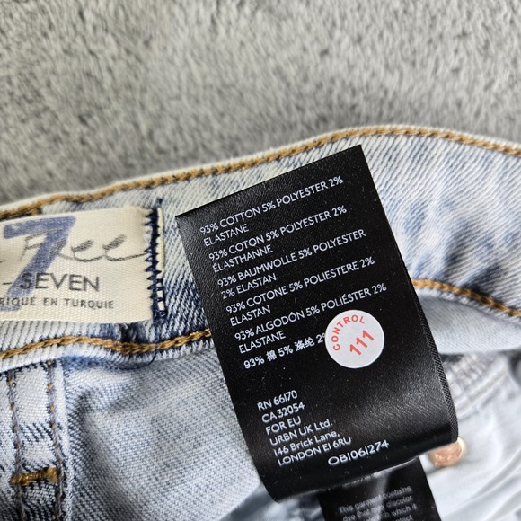 FP We The Free Jeans Women 27‎ Acid Wash Indigo High Rise Skinny Cigarette NEW - Picture 13 of 13